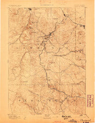 Deadwood South Dakota Historical topographic map, 1:125000 scale, 30 X 30 Minute, Year 1894