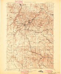 Deadwood South Dakota Historical topographic map, 1:125000 scale, 30 X 30 Minute, Year 1901