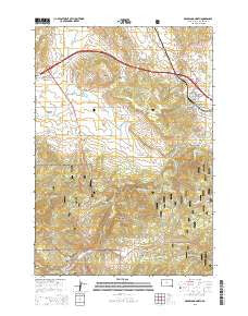 Deadwood North South Dakota Current topographic map, 1:24000 scale, 7.5 X 7.5 Minute, Year 2015