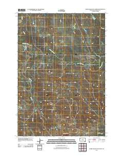Deers Ears Butte North South Dakota Historical topographic map, 1:24000 scale, 7.5 X 7.5 Minute, Year 2012