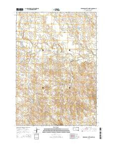 Deers Ears Butte North South Dakota Current topographic map, 1:24000 scale, 7.5 X 7.5 Minute, Year 2015