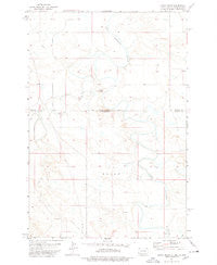 Doaks Butte North Dakota Historical topographic map, 1:24000 scale, 7.5 X 7.5 Minute, Year 1977