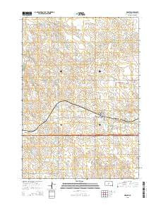 Draper South Dakota Current topographic map, 1:24000 scale, 7.5 X 7.5 Minute, Year 2015