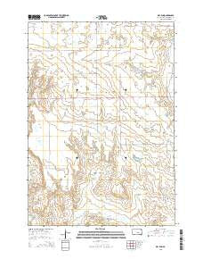 Dry Run South Dakota Current topographic map, 1:24000 scale, 7.5 X 7.5 Minute, Year 2015