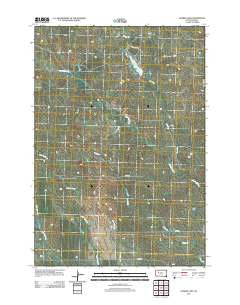 Durkee Lake South Dakota Historical topographic map, 1:24000 scale, 7.5 X 7.5 Minute, Year 2012
