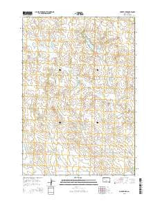 Durkee Lake South Dakota Current topographic map, 1:24000 scale, 7.5 X 7.5 Minute, Year 2015