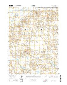 Ecoffey Lake South Dakota Current topographic map, 1:24000 scale, 7.5 X 7.5 Minute, Year 2015