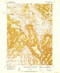 Edgemont NE South Dakota Historical topographic map, 1:24000 scale, 7.5 X 7.5 Minute, Year 1950