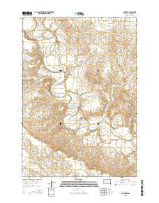 Elm Creek South Dakota Current topographic map, 1:24000 scale, 7.5 X 7.5 Minute, Year 2015