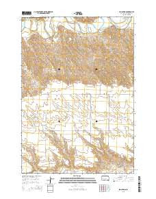 Elm Springs South Dakota Current topographic map, 1:24000 scale, 7.5 X 7.5 Minute, Year 2015