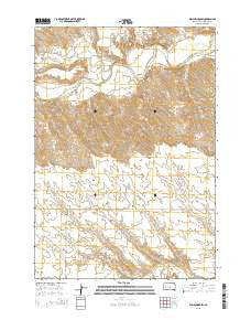 Elm Springs SW South Dakota Current topographic map, 1:24000 scale, 7.5 X 7.5 Minute, Year 2015