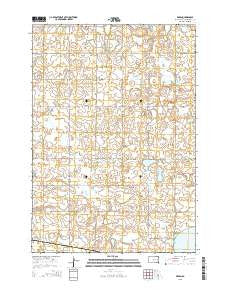 Erwin South Dakota Current topographic map, 1:24000 scale, 7.5 X 7.5 Minute, Year 2015