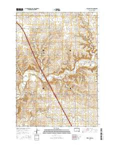 Estelline NE South Dakota Current topographic map, 1:24000 scale, 7.5 X 7.5 Minute, Year 2015