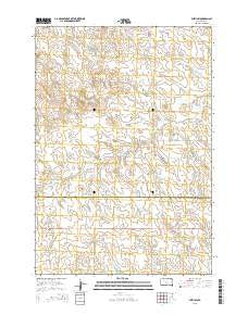 Faith SW South Dakota Current topographic map, 1:24000 scale, 7.5 X 7.5 Minute, Year 2015