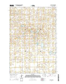 Flat Lake South Dakota Current topographic map, 1:24000 scale, 7.5 X 7.5 Minute, Year 2015