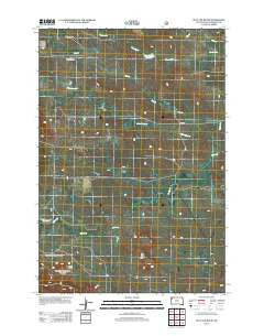 Flat Top Butte South Dakota Historical topographic map, 1:24000 scale, 7.5 X 7.5 Minute, Year 2012