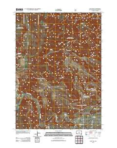 Flint Hill South Dakota Historical topographic map, 1:24000 scale, 7.5 X 7.5 Minute, Year 2012