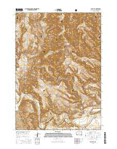 Flint Hill South Dakota Current topographic map, 1:24000 scale, 7.5 X 7.5 Minute, Year 2015