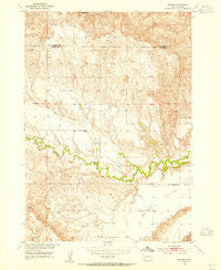 Folsom South Dakota Historical topographic map, 1:24000 scale, 7.5 X 7.5 Minute, Year 1953