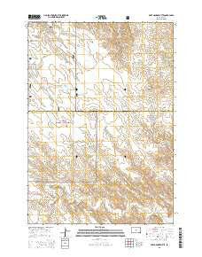 Fort George Butte South Dakota Current topographic map, 1:24000 scale, 7.5 X 7.5 Minute, Year 2015