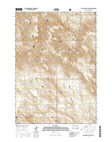 Fort George Butte SW South Dakota Current topographic map, 1:24000 scale, 7.5 X 7.5 Minute, Year 2015