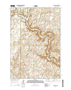 Frederick SW South Dakota Current topographic map, 1:24000 scale, 7.5 X 7.5 Minute, Year 2015