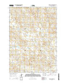 Frozen Man Creek South Dakota Current topographic map, 1:24000 scale, 7.5 X 7.5 Minute, Year 2015