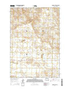 Grandmas Butte South Dakota Current topographic map, 1:24000 scale, 7.5 X 7.5 Minute, Year 2015