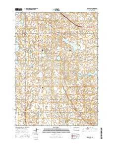 Grass Lake South Dakota Current topographic map, 1:24000 scale, 7.5 X 7.5 Minute, Year 2015