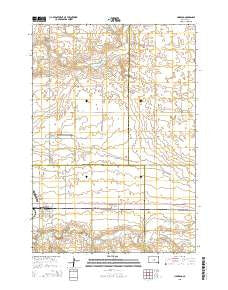 Harrold South Dakota Current topographic map, 1:24000 scale, 7.5 X 7.5 Minute, Year 2015