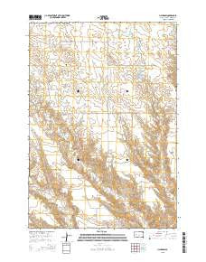 Haydraw South Dakota Current topographic map, 1:24000 scale, 7.5 X 7.5 Minute, Year 2015