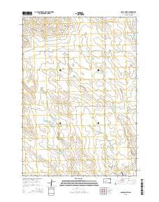 Hayes North South Dakota Current topographic map, 1:24000 scale, 7.5 X 7.5 Minute, Year 2015