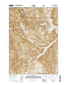 Hayward South Dakota Current topographic map, 1:24000 scale, 7.5 X 7.5 Minute, Year 2015
