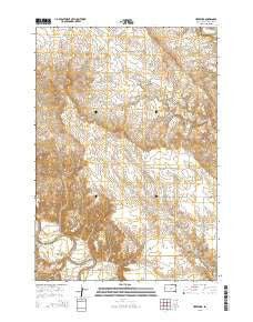 Hereford South Dakota Current topographic map, 1:24000 scale, 7.5 X 7.5 Minute, Year 2015