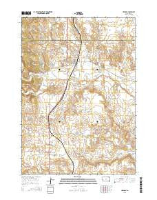 Hermosa South Dakota Current topographic map, 1:24000 scale, 7.5 X 7.5 Minute, Year 2015