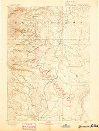 Hermosa South Dakota Historical topographic map, 1:125000 scale, 30 X 30 Minute, Year 1894