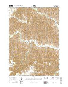Herrick NE South Dakota Current topographic map, 1:24000 scale, 7.5 X 7.5 Minute, Year 2015
