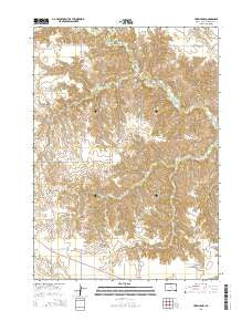 Herrick NW South Dakota Current topographic map, 1:24000 scale, 7.5 X 7.5 Minute, Year 2015