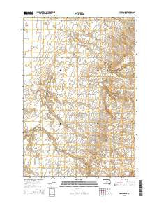 Hickman Lake South Dakota Current topographic map, 1:24000 scale, 7.5 X 7.5 Minute, Year 2015