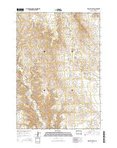 High Elk Hill SW South Dakota Current topographic map, 1:24000 scale, 7.5 X 7.5 Minute, Year 2015