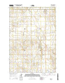 Hoven South Dakota Current topographic map, 1:24000 scale, 7.5 X 7.5 Minute, Year 2015