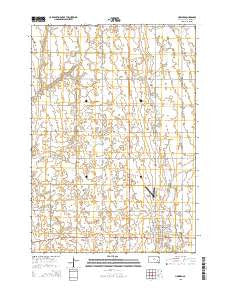 Howard South Dakota Current topographic map, 1:24000 scale, 7.5 X 7.5 Minute, Year 2015