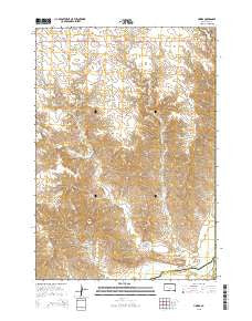 Howes South Dakota Current topographic map, 1:24000 scale, 7.5 X 7.5 Minute, Year 2015