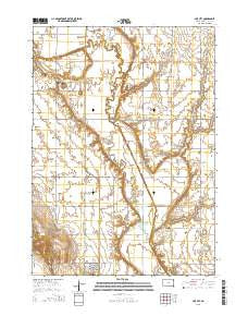 Hub City South Dakota Current topographic map, 1:24000 scale, 7.5 X 7.5 Minute, Year 2015