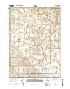 Hurley South Dakota Current topographic map, 1:24000 scale, 7.5 X 7.5 Minute, Year 2015