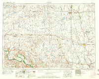 Huron South Dakota Historical topographic map, 1:250000 scale, 1 X 2 Degree, Year 1953