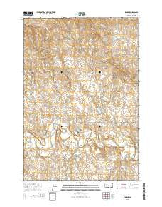 Imogene South Dakota Current topographic map, 1:24000 scale, 7.5 X 7.5 Minute, Year 2015