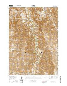 Interior SE South Dakota Current topographic map, 1:24000 scale, 7.5 X 7.5 Minute, Year 2015