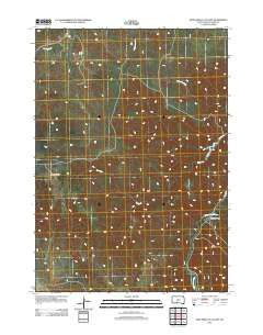 Iron Shell Flat East South Dakota Historical topographic map, 1:24000 scale, 7.5 X 7.5 Minute, Year 2012