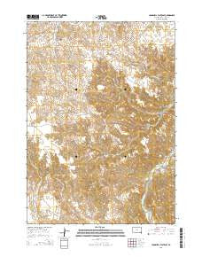 Iron Shell Flat East South Dakota Current topographic map, 1:24000 scale, 7.5 X 7.5 Minute, Year 2015